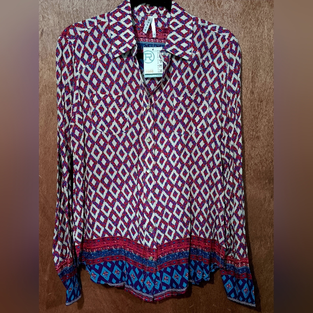ROPER Multicolor Geometric Button Down Shirt